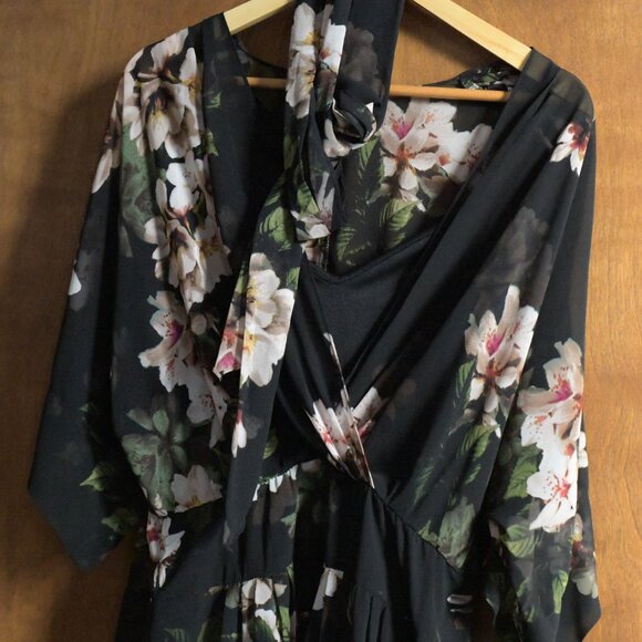 Gorgeous Floral Ralph Lauren Two Layer Dress. Women's L/XL. - Picture 2 of 5